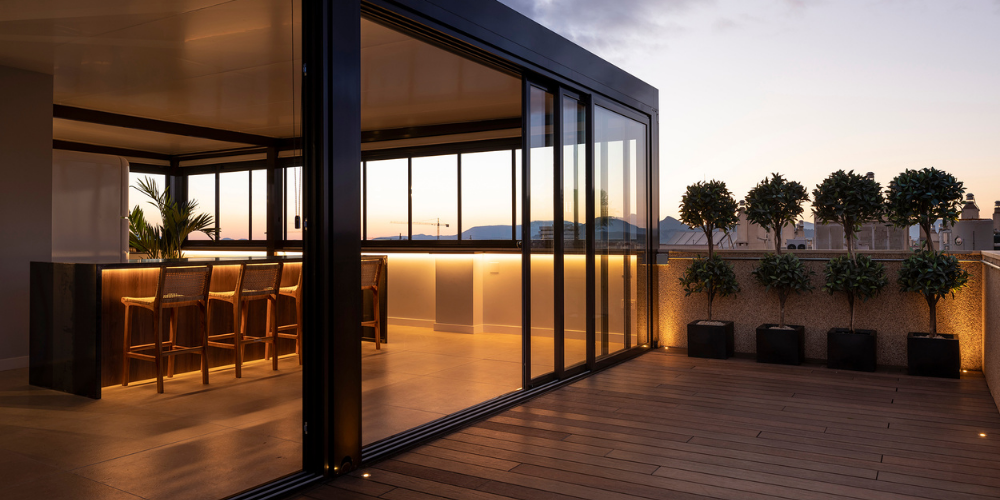 ejemplo de terraza en otoño