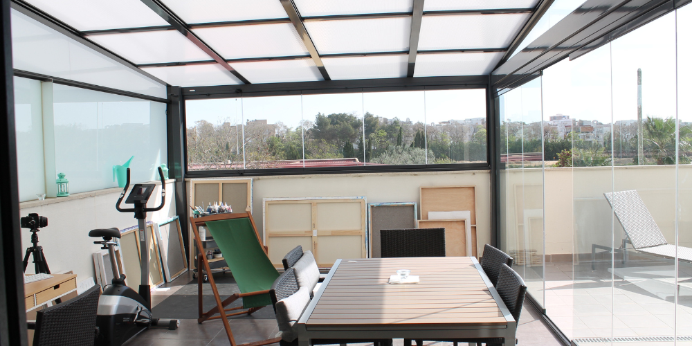 Cerramientos con cortinas de cristal