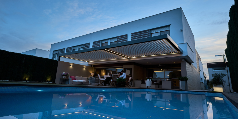 Cerramientos de cristal para terrazas con pérgolas