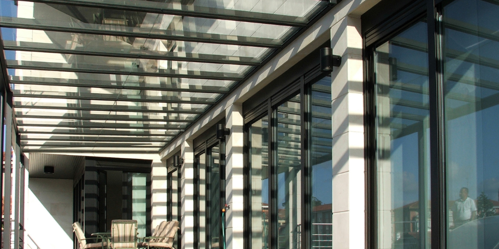 techos de cristal fijo para cerramientos exteriores